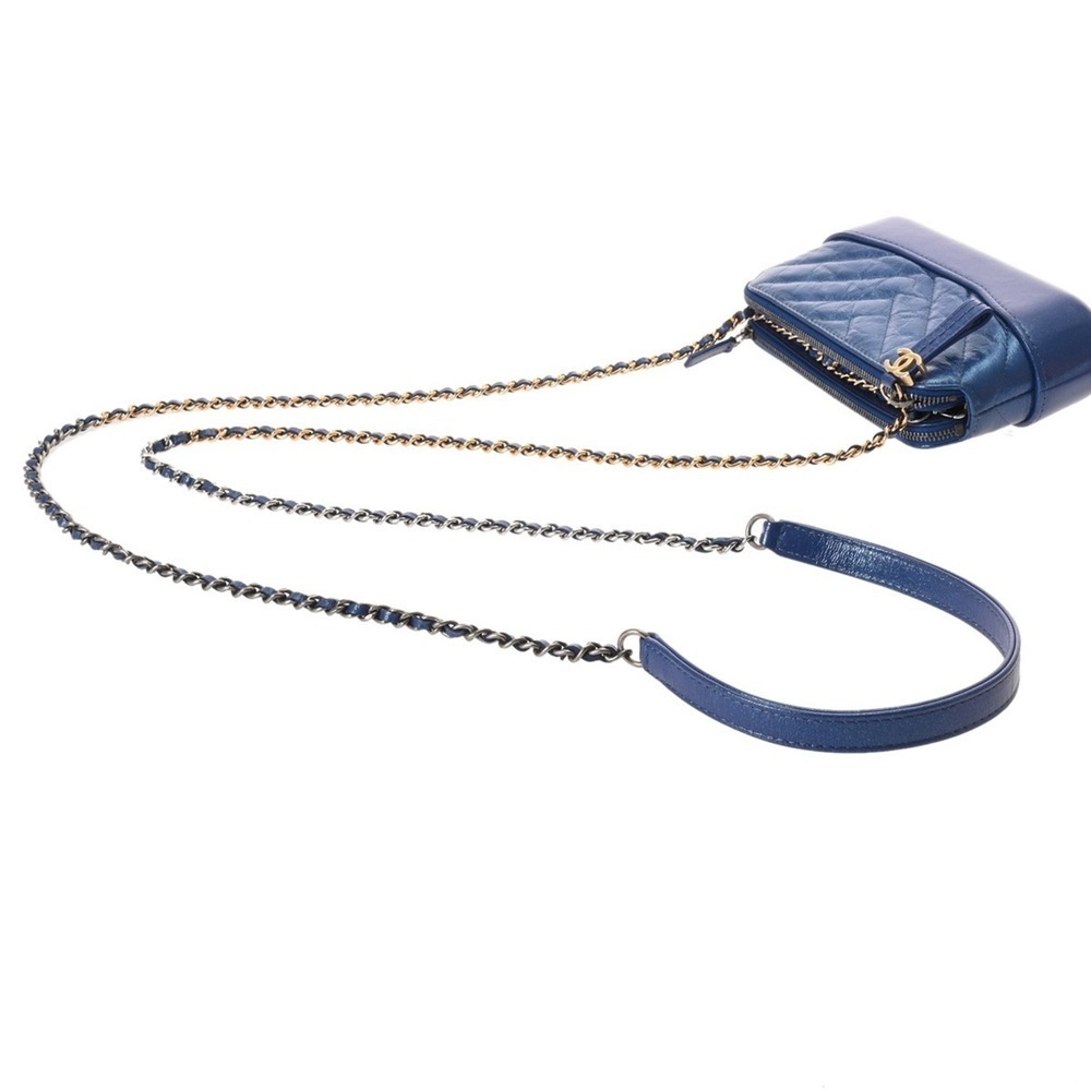 CHANEL Blue Leather Shoulder Bag - Picture 4 of 11